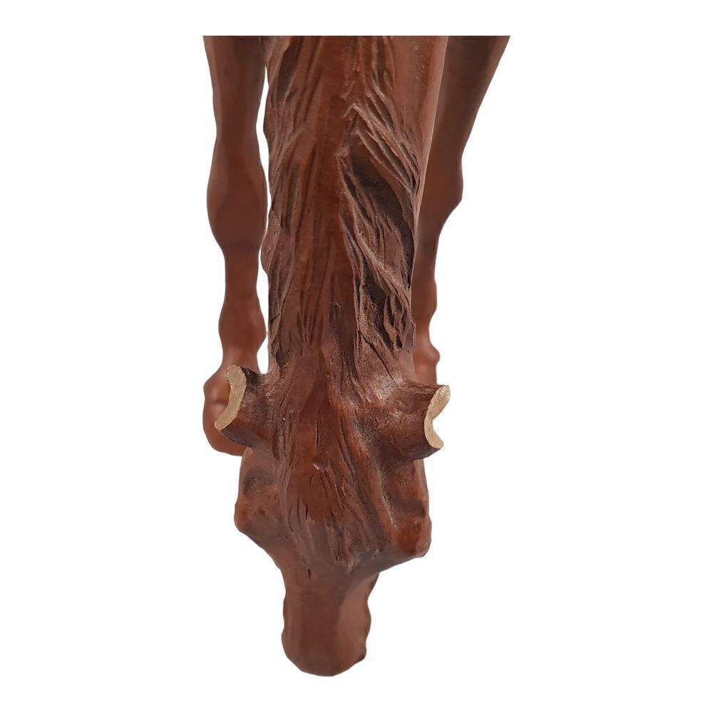 Vintage Red Mill Horse Sculpture Handcrafted Brown Standing Figurine Foal USA - Picture 7 of 10